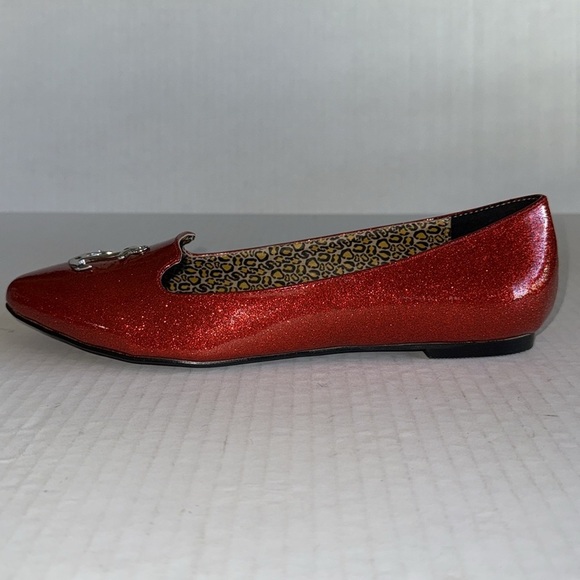 T.U.K. X Luxe De Ville Red Patent Anchor Flats - Picture 6 of 12